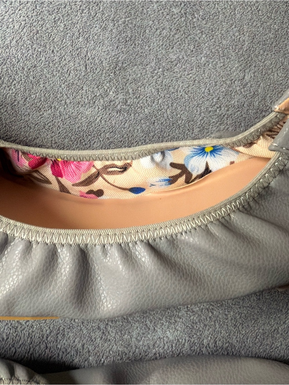 Women's Gray Ballet Flats - Picture 4 of 9